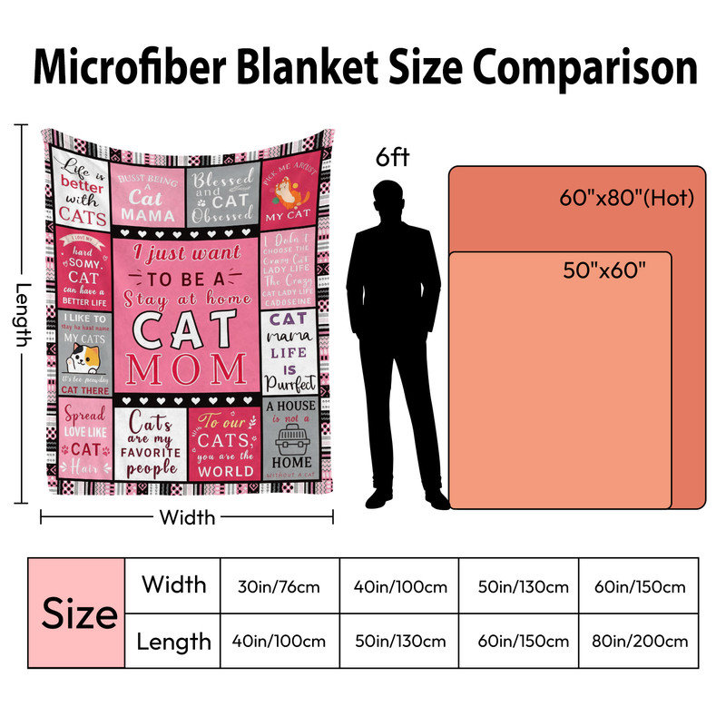 Couverture simple en flanelle JYK en microfibre moelleuse, douce et respirante, 60 po x 80 po, texte, L 60 po x l 80 po