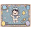Tapis lavable pour enfants Zoomie Space Planets Astronauts_Space057-118047821