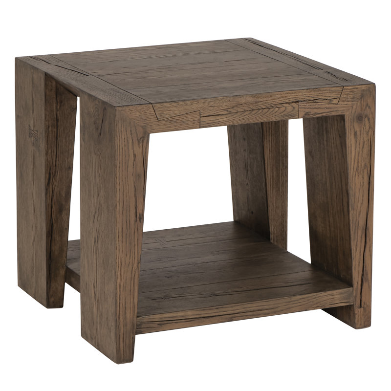 Table de bout en bois massif Alena, Brun