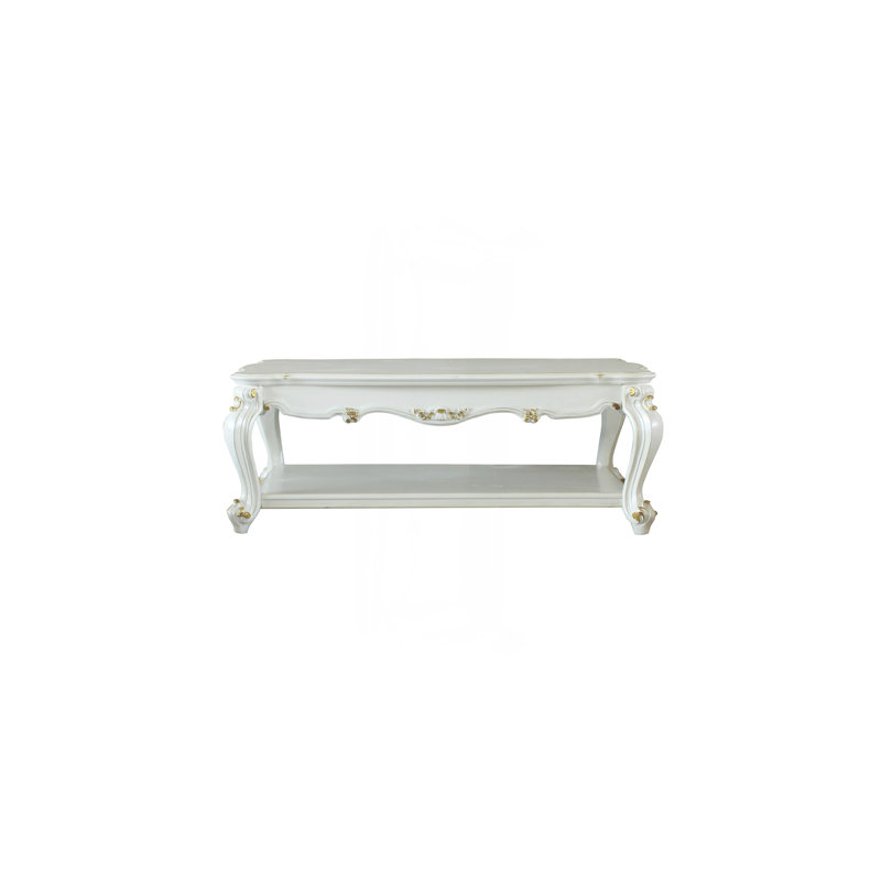 Table basse antique avec tablette inférieure