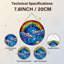 Panneau de vitrail 7,8 "H Rainbow Clouds-452678807