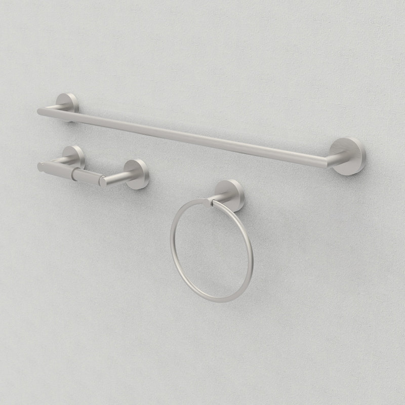 3 - Piece Bathroom Hardware Set, Brushed Nickel