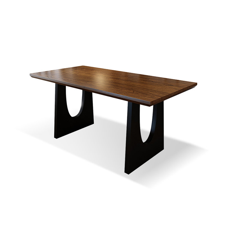 Bureau rectangulaire en bois massif brun noisette, H 29,53 po x l 62,99 po x P 31,5 po
