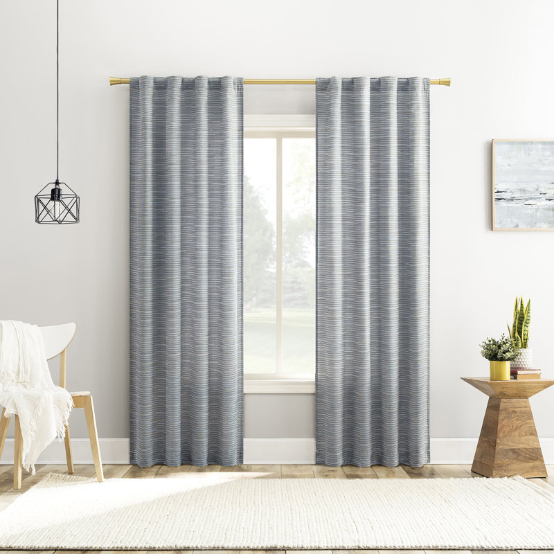 Rideau semi-transparent Laurel, Bleu, L 40 po x L 84 po