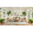 Botanical Washables 7'6" x 9'10" Green Multicolor Farmhouse Indoor Rug-889219907-890207863