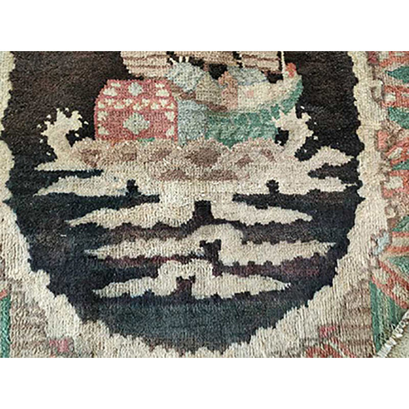 Tapis ovale en porcelaine de Chine