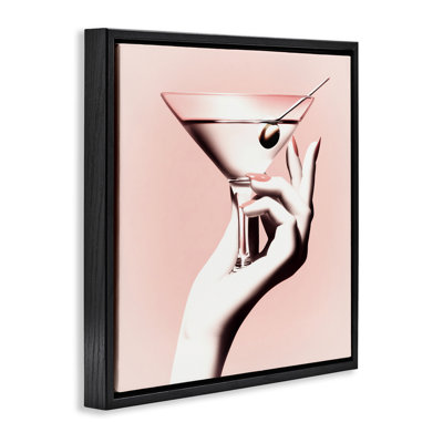 Art mural sur toile Martini Stirred Pink Floater, design par Sophie 6