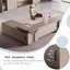 Bureau de direction 94,49 "moderne en L brun pour bureau-1078388777