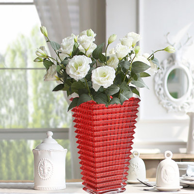 Crystal Flower Vase,Glass Flower Vases For Living Room, Bedroom, Kitchen, Dining Table