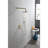 High Bathroom Shower, 10" Stainless Steel Rain Shower Head And Handheld In Brushed Gold 2 Way Balance Kit, With-120920806