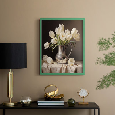 Reproduction encadrée FLORAL Series DCCXCVI - bois massif