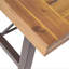 Table basse d'extérieur en bois d'acacia, finition teck / métal rustique