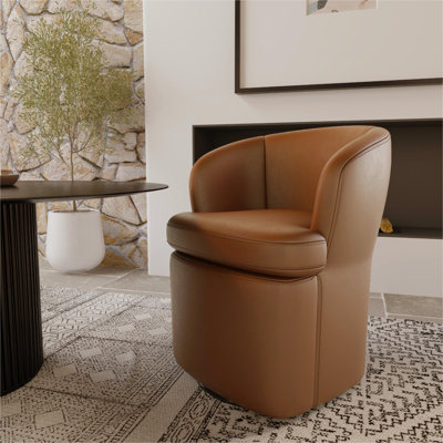 Chaise pivotante en similicuir