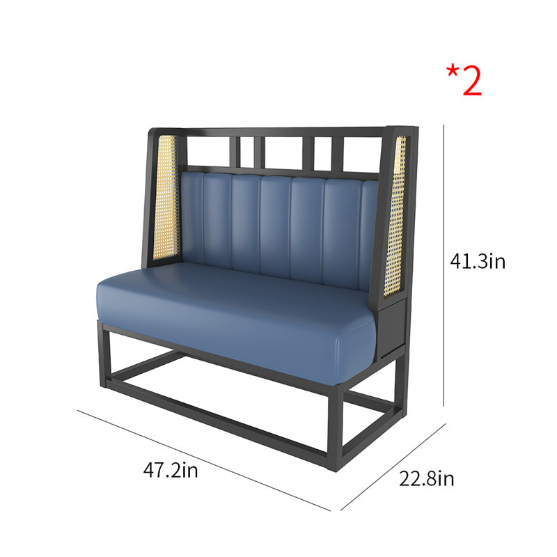 Banc rembourré en similicuir Bar