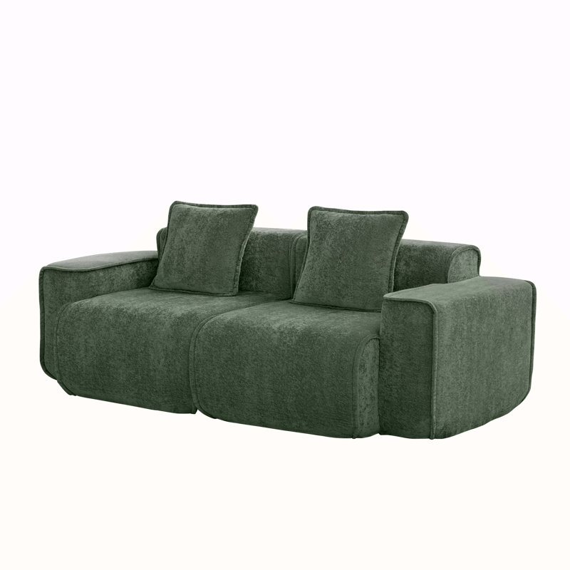 Velours LSF et RSF - vert, H 31,1 po x l 39,37 po x P 38,18 po, Vert
