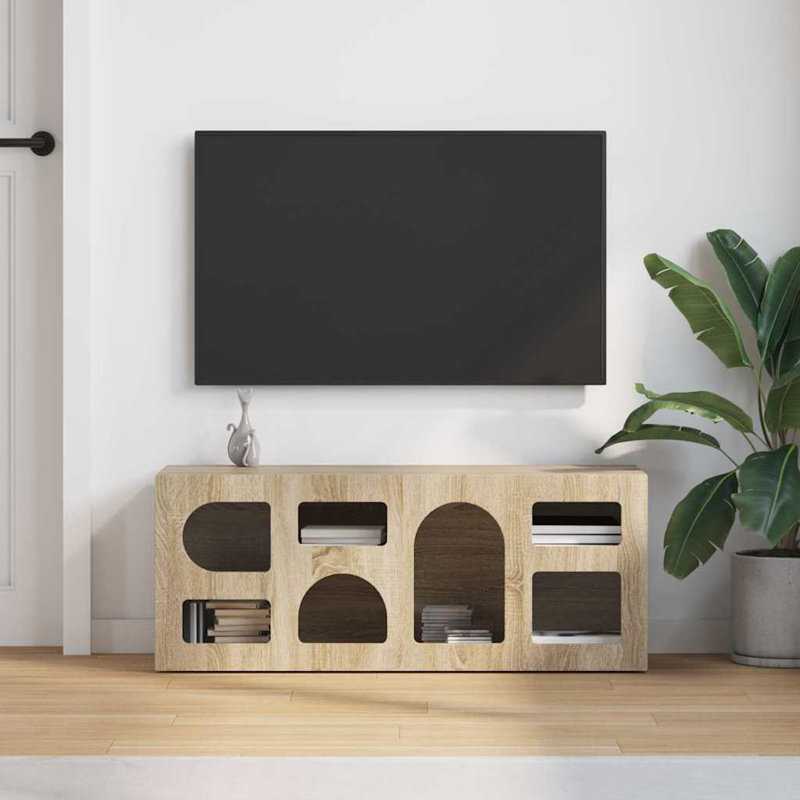 TV Stand, 40cm H x 100cm L x 35cm W, Sonoma Oak