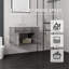Meuble-lavabo suspendu de 76 cm avec lavabo, porte à fermeture amortie, comptoir et dosseret en marbre synthétique blanc de Carrare de 5 cm, contreplaqué