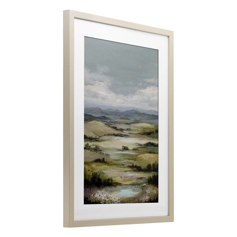 «Rolling Mountain Meadows», impression encadrée sous verre, design par Petal Prints Design, 23 x 17