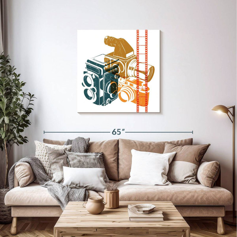 Senne Retro Cameras, 36" H x 36" W