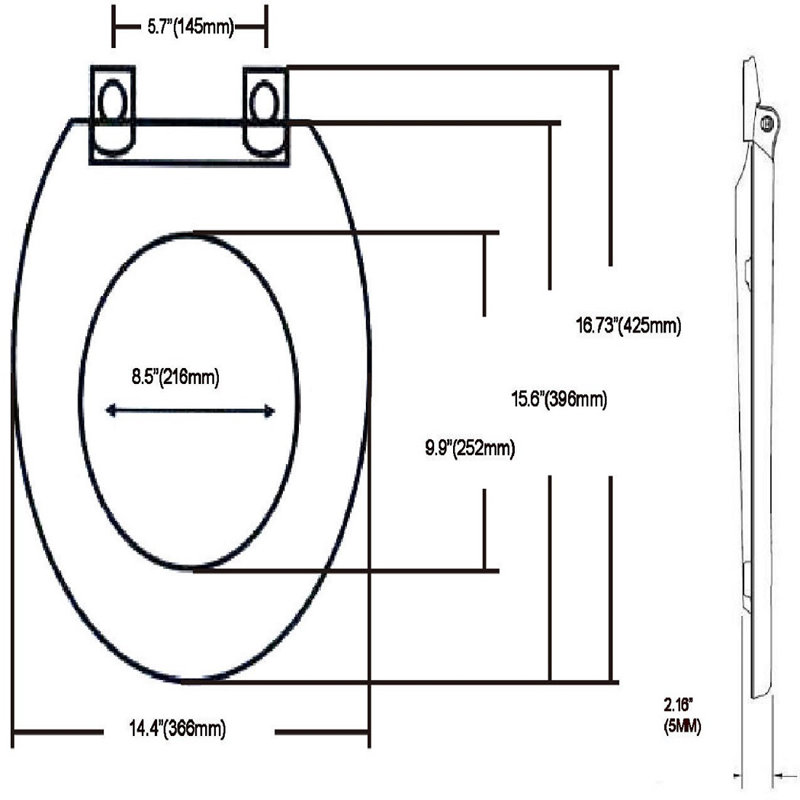 Siège de toilette rond, Beige