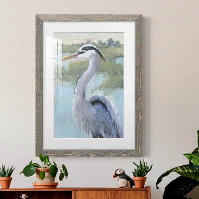 Blue Heron Portrait I - peinture encadrée