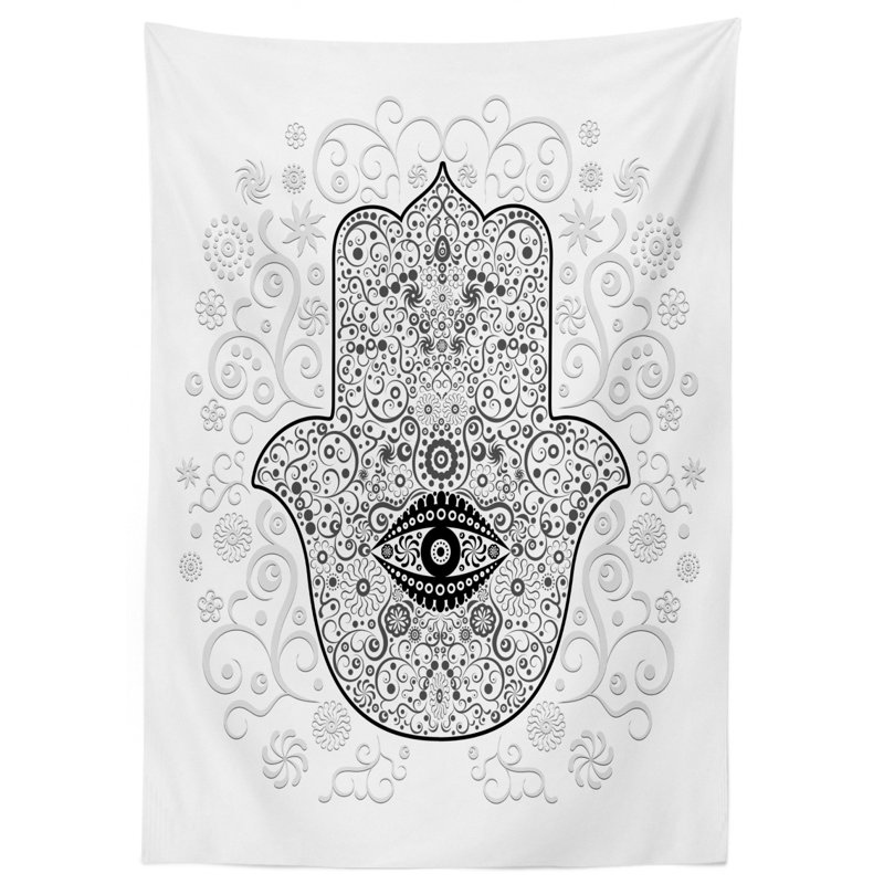 Hamsa Tablecloth, 84" L x 60" W
