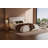 Hara Linen Upholstered Bed Withthick Headboard & Solid Wood Base-118705392