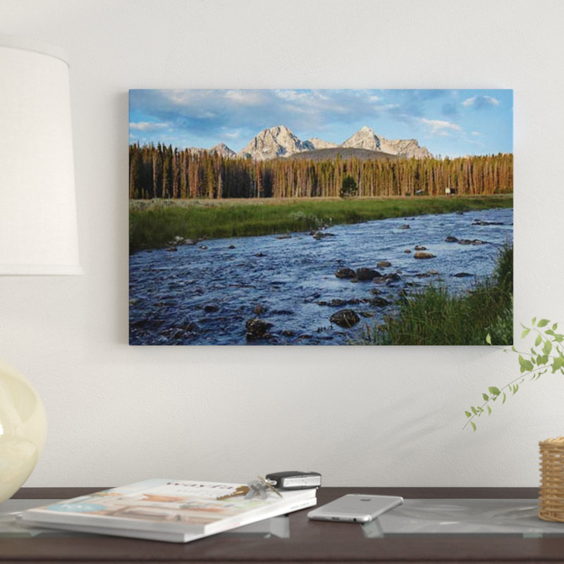 «Sawtooth Range and Stanley Lake Creek, Idaho», reproduction de photo sur toile, H 8 po x l 12 po x P 0,75 po