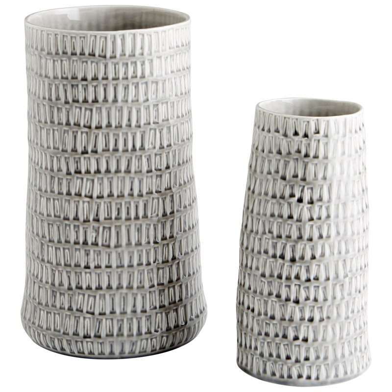 Somerville Handcrafted Ceramic Table Vase, 12.5'' H x 7'' W x 7'' D