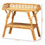 Console à 2 niveaux en rotin naturel Tarah H 29,25 po x l 31,74 po x P 13,62 po Tarah