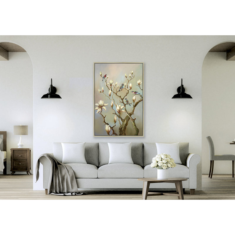 Birds, Gold, 26" H x 38" W