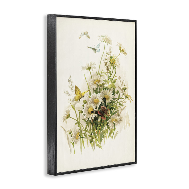 Fleurs de printemps, estampe numérique par Piddix, Giclée encadrée noir minuit, H 24 po x l 16 po