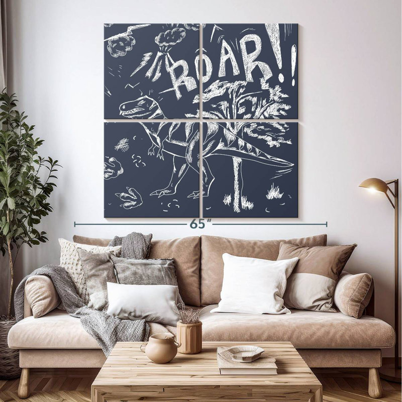 Brampt Sketchy Roar, 50" H x 50" W