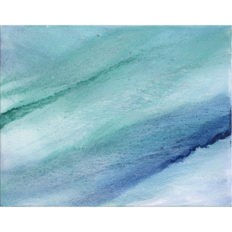 «Blue Aqua Ice» par Lisa Cuscuna - peinture sur toile tendue