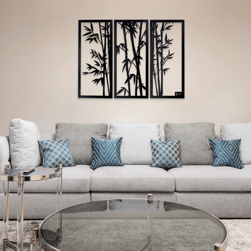 Wall Decor on Metal, Black