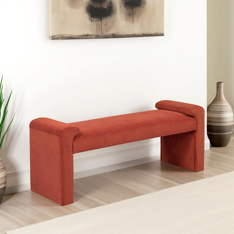 Banc entièrement rembourré Linn, Orange