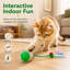 Chat intelligent interactif avec DEL - balle auto-agrippante 2,36 po avec accessoires pour queue et libellule, rechargeable de type C, 3 modes pour chats d'intérieur et petits chiens (bleu)-1234280866-1234280870-1234280871