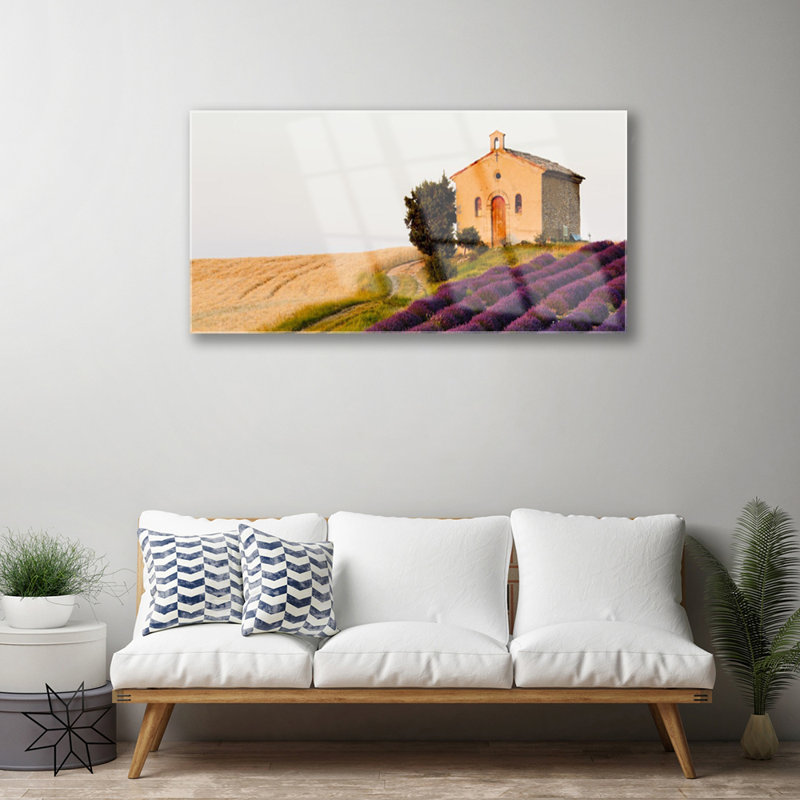 Landscape Field - No Frame Print on Glass