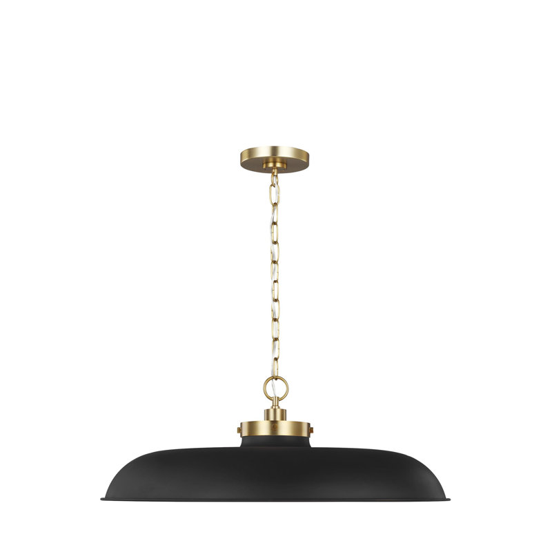 Wellfleet 1 - Light Pendant, Polished Nickel, Midnight Black