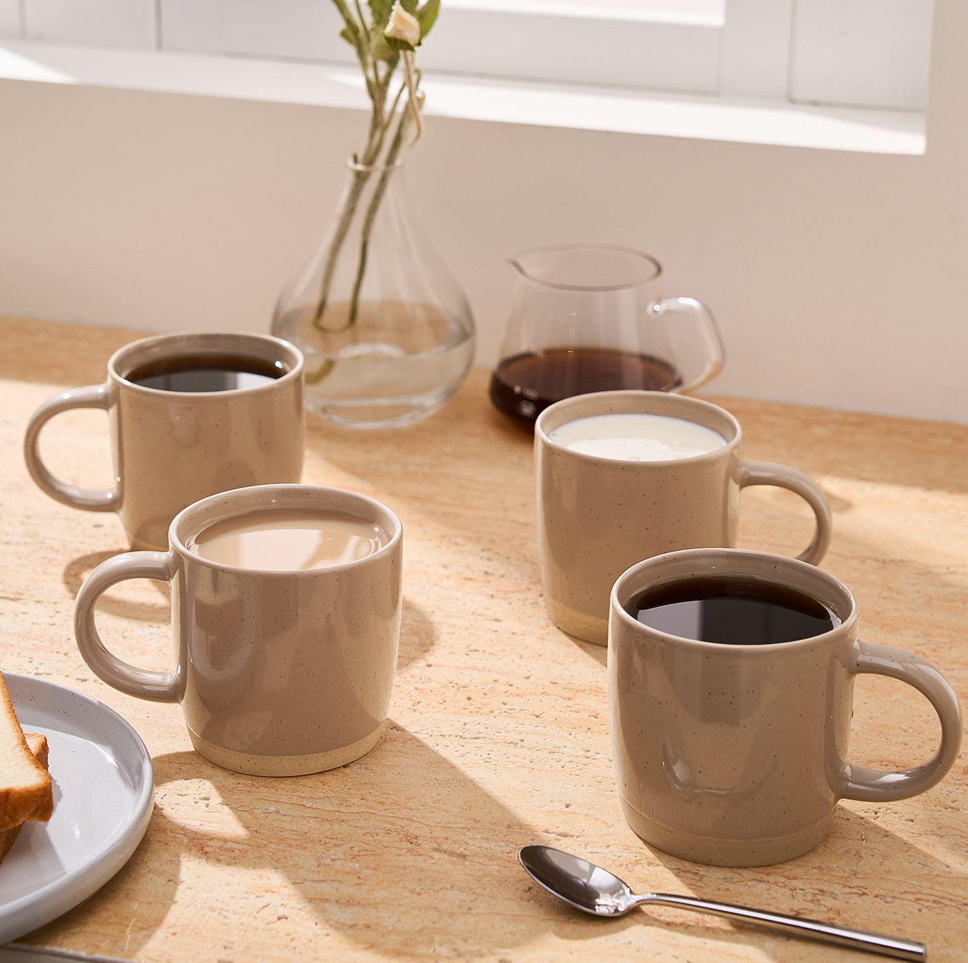 Daytona Stoneware Mug, Brown