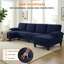 Canapé modulaire en chenille de 110 po en forme de U avec double chaises et accoudoirs larges-714563732