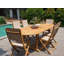 Oval Double Extendable Teak Dining Table