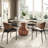 Otelia 5Pcs Dining Set + White Big Chairs For 4/6/8/10-1229845542-1229845541-1237539253