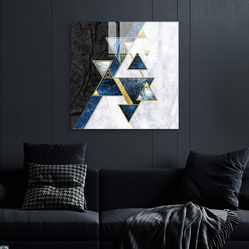Élégante peinture décorative en verre trempé de 15,7 po x 15,7 po | 100% verre trempé, épaisseur: 0,16 pouce | Parfait pour la décoration intérieure, l'esthétique moderne et l'exposition d'art mural unique