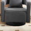 Fauteuil demi-tonneau moderne pivotant avec dossier ouvert-652721344