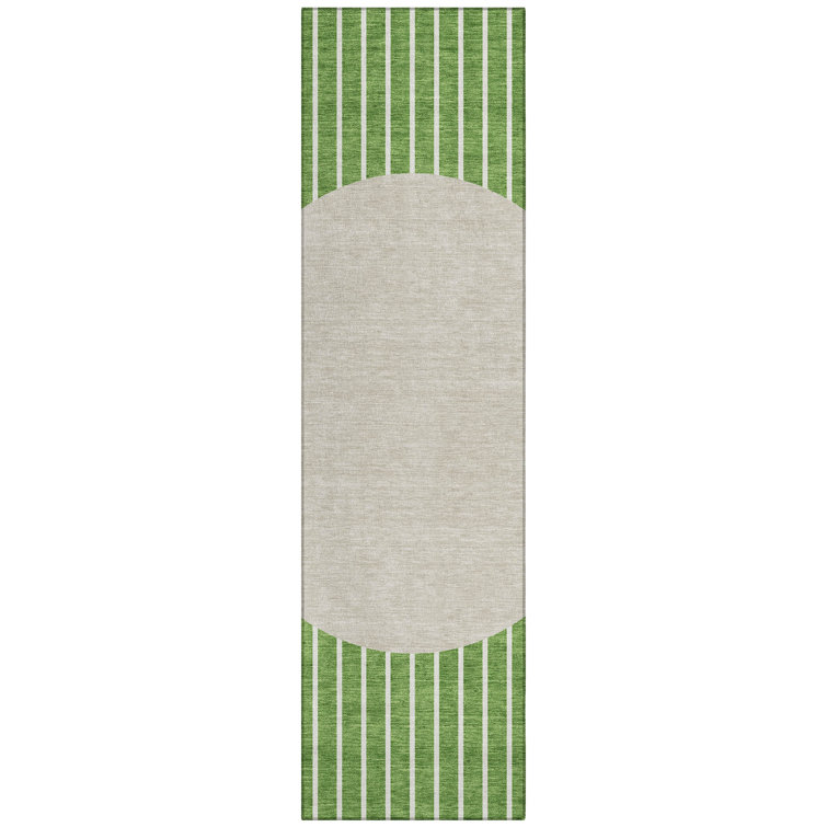 Machine Washable Indoor/Outdoor Chantille ACN994 Green Area Rug