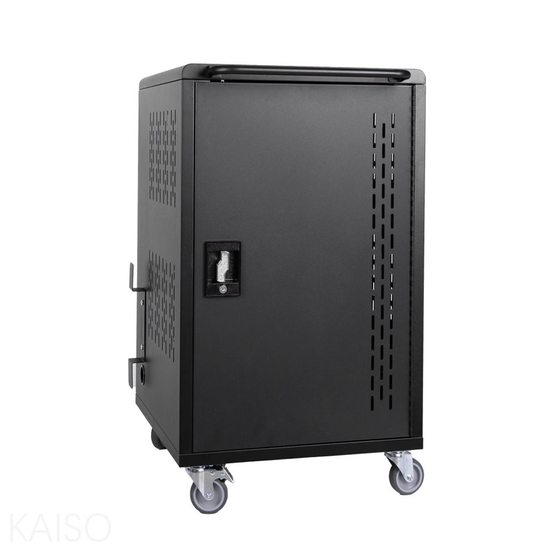 Station de charge mobile 32 baies d'école pour tablette Chromebook, avec bloc d'alimentation requis, Noir