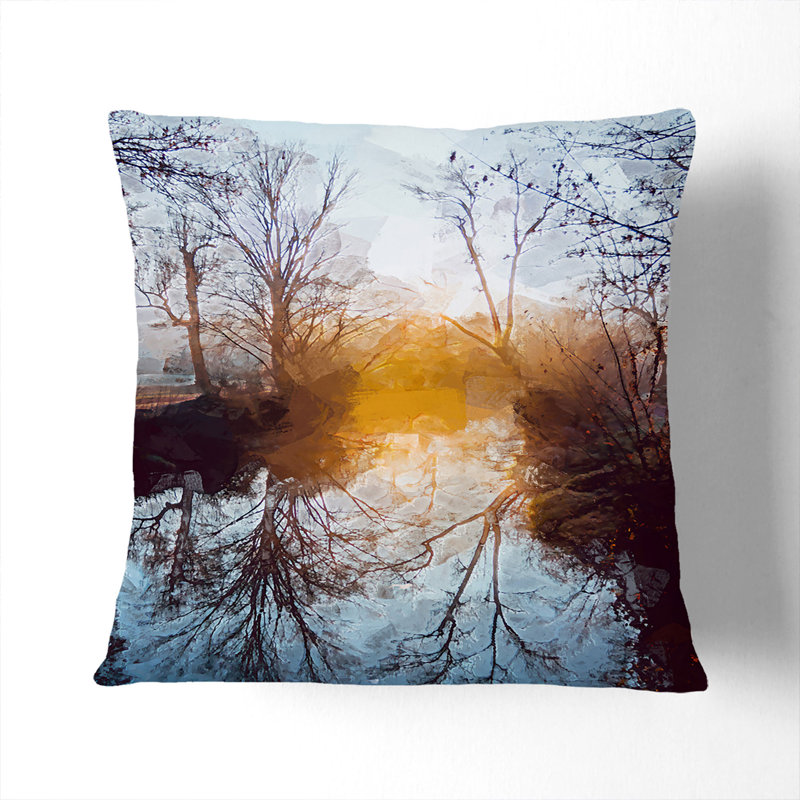 Trees Cushion with Filling, 40cm H x 40cm W x 15cm D