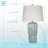 Wave Crest - 28" x 16" - Ceramic & Frosted Crystal Table Lamp