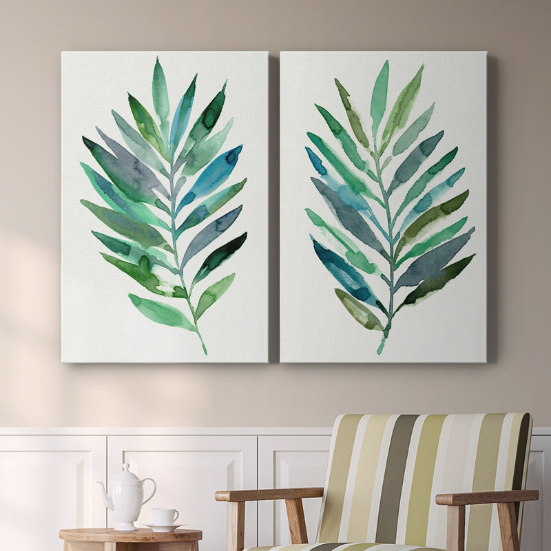 Palm Frond Flow III-Premium Gallery Wrapped Canvas -Ready to Hang, 60" H x 40" W